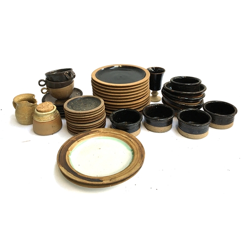 55 - A large mixed lot of studio pottery to include Beresford Pealing pottery; Cranbrook Station Pottery ... 
