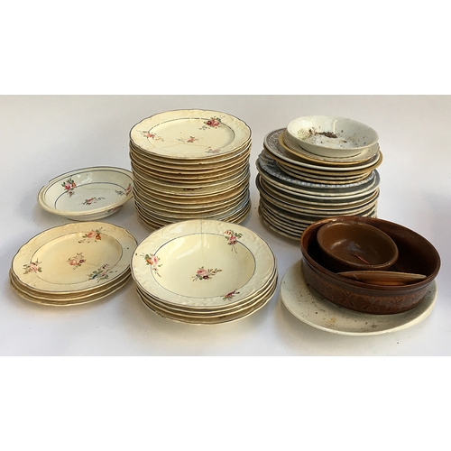 57 - A mixed lot of various dinner plates, Denby dish etc