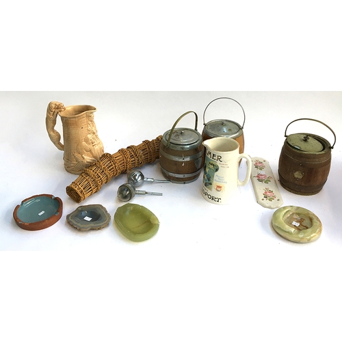 59 - A mixed lot of ceramics to include a brewery interest 'JC & RH Palmer, Bridport' Jug , Lakes Cornish... 