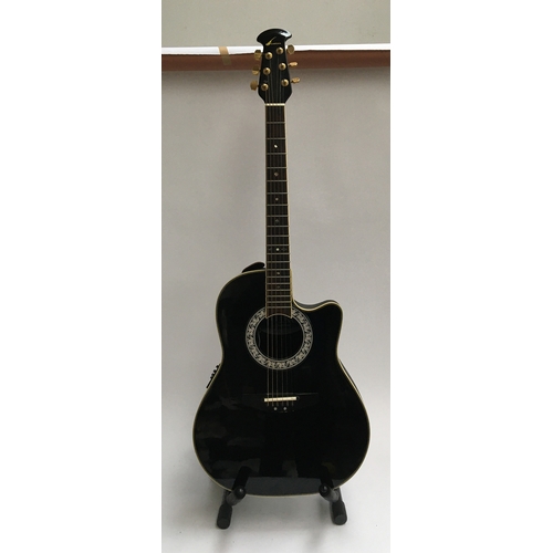 133 - An Ultra Deluxe by Ovation roundback electro-acoustic guitar model number 1527D, made in Korea, in s... 