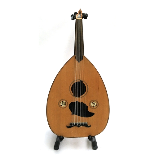 145 - A bowlback 12 string Oud, with a soft case