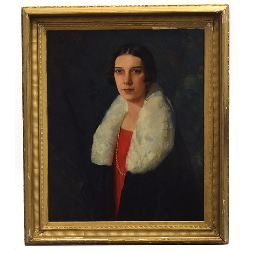 321 - Henry R Rittenberg (1879-1969), portrait of an elegant lady, signed, oil on canvas, 74 x 61cm