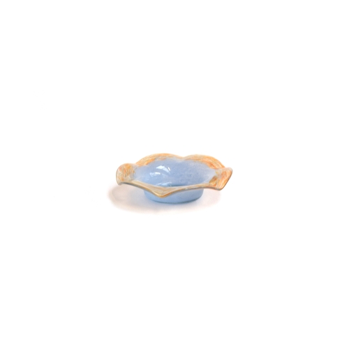245 - A collection of Vasart glass, orange and blue graduating colours, the plates each 18cm diameter, the... 