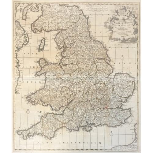 261 - Frederick de Witt (c.1610-1698), map of England, 'Angliea Regni et Walliae Principatus', published b... 