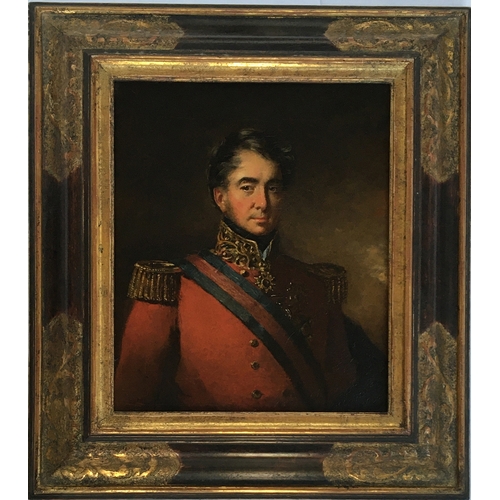 327 - Late 18th century, portrait of a British General, oil on canvas, 34 x 28cm