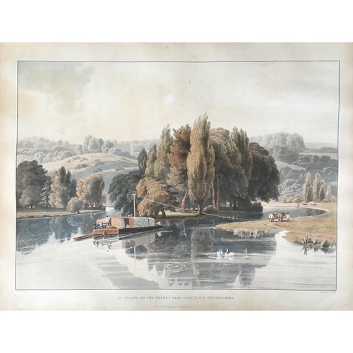 312 - A collection of ten 19th century chromolithographs after William Havell, 'An Island On The Thames Ne... 