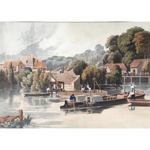 312 - A collection of ten 19th century chromolithographs after William Havell, 'An Island On The Thames Ne... 