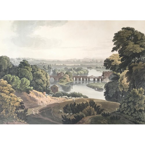312 - A collection of ten 19th century chromolithographs after William Havell, 'An Island On The Thames Ne... 