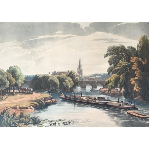 312 - A collection of ten 19th century chromolithographs after William Havell, 'An Island On The Thames Ne... 