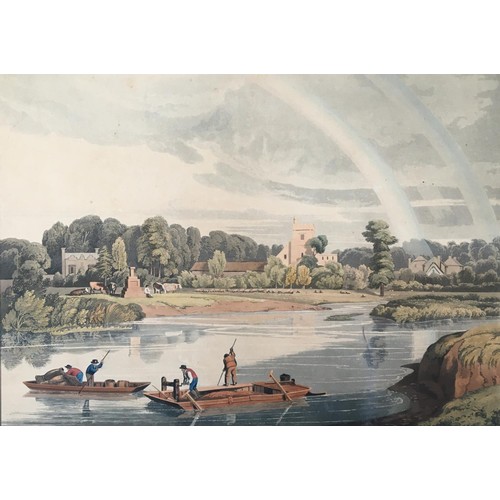 312 - A collection of ten 19th century chromolithographs after William Havell, 'An Island On The Thames Ne... 