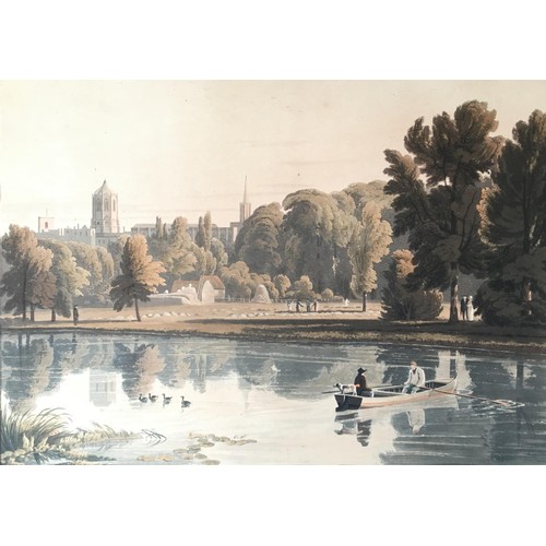 312 - A collection of ten 19th century chromolithographs after William Havell, 'An Island On The Thames Ne... 