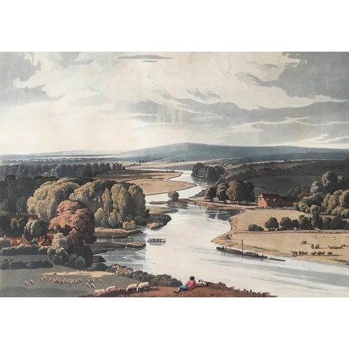 312 - A collection of ten 19th century chromolithographs after William Havell, 'An Island On The Thames Ne... 