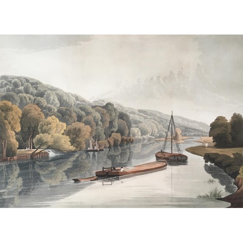312 - A collection of ten 19th century chromolithographs after William Havell, 'An Island On The Thames Ne... 