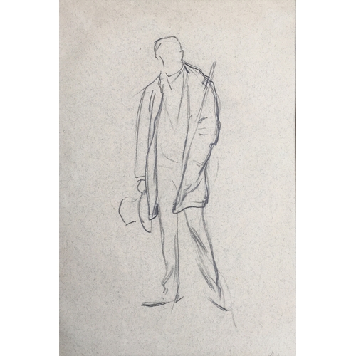 293 - Jean-Louis Forain (1852-1931), sketch of a gentleman, pencil on paper, signed lower right, 23.5 x 15... 