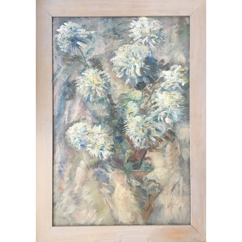 357 - 20th century, still life of Chrysanthemums, oil on canvas, indistinctly signed 'Philipp K...ney', 75... 