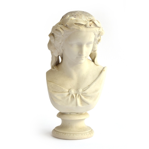 150 - A Copeland Parian bust after WC Marshall, 'Miranda', 28cm high