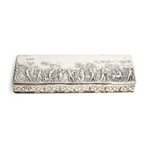 112 - An Edwardian Neoclassical silver box of rectangular form, by George Nathan & Ridley Hayes, Chester 1... 