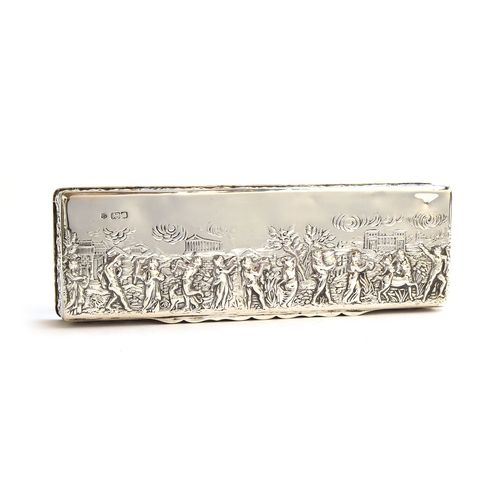 112 - An Edwardian Neoclassical silver box of rectangular form, by George Nathan & Ridley Hayes, Chester 1... 