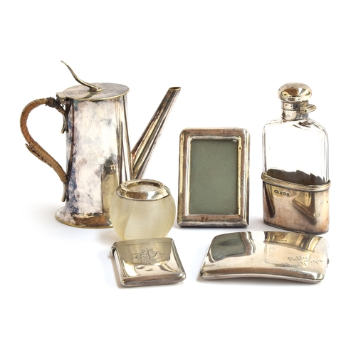 114 - Various silver items to include: a silver card case, by Colen Hewer Cheshire, Birmingham 1891; a cig... 