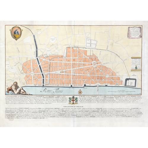 263 - P. Fourdrinier after Christopher Wren, 'Ichnographia urbis Londinii', A Plan of the City of London, ... 