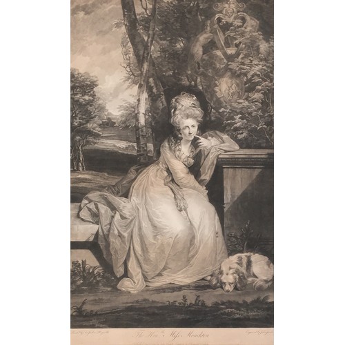 305 - Two Portrait Mezzotints after Sir Joshua Reynolds; Mrs Mathew, engraved by W. Dickinson and publishe... 