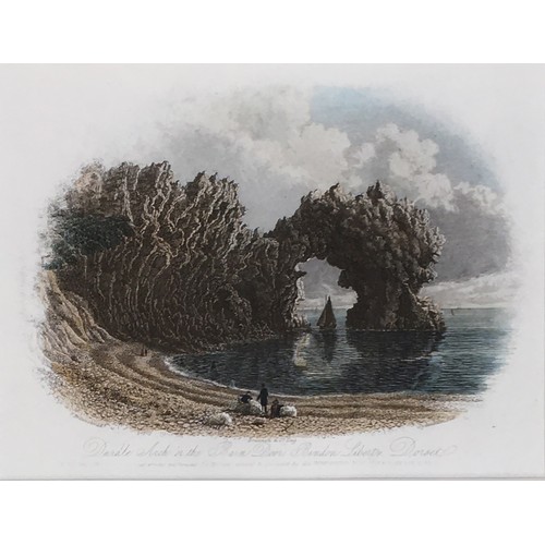 302 - Three local interest hand coloured engravings, After H. Warren, engraved by E. Finden, 'Weymouth', 1... 