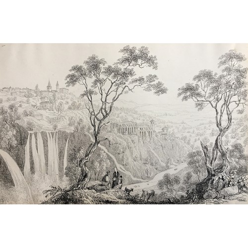 291 - Jacob More (British, 1740-1793) View of the falls and Macaenas's Villa (Tivoli) and Florence from th... 