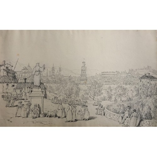 291 - Jacob More (British, 1740-1793) View of the falls and Macaenas's Villa (Tivoli) and Florence from th... 