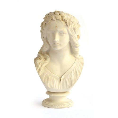 151 - A Copeland Parian bust after WC Marshall, 'Ophelia', 28cm high