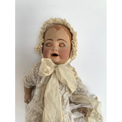 112 - A Kestner bisque doll, marked 'JDK 6'