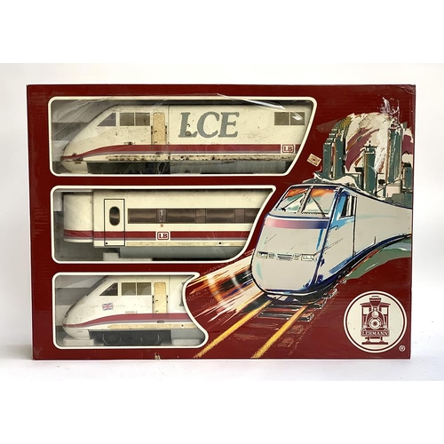 195 - A LGB G Scale 3-car 'LCE' Streamlined Train Pack, in the German style, ref 70610, boxed