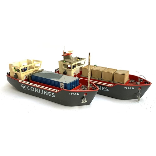 205 - Two Playmobil Conline freight ships