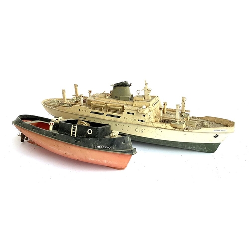 206 - Two model boats (af), 83cmL and 53cmL