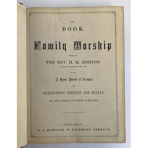 226 - A bound edition of Hundred Best Pictures, c.1901; together with 'Family Worship', edited by Reverend... 