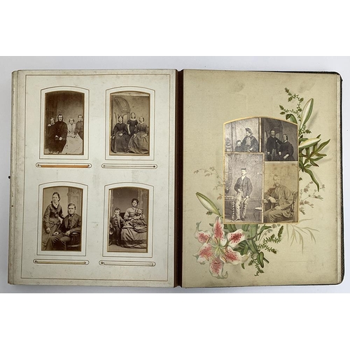 229 - A late Victorian photograph album, containing approx. 110 photos