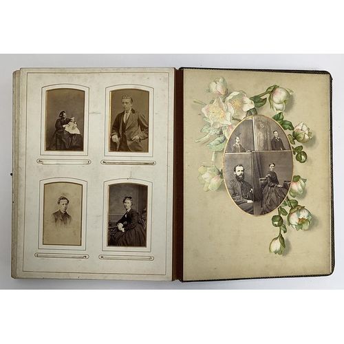 229 - A late Victorian photograph album, containing approx. 110 photos