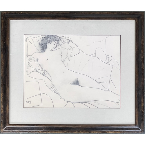 262 - 20th century pencil study of a female nude, dated '51, 32x43cm