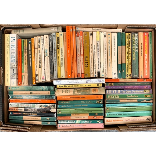 177 - A mixed box of paperbacks, mostly Penguins, to include G.K Chesterton, James Thurber, Evelyn Waugh, ... 