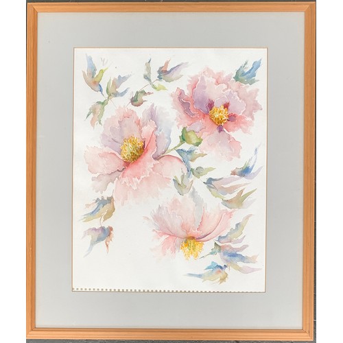 274 - Three 20th century floral watercolour studies, 49x39cm (3)