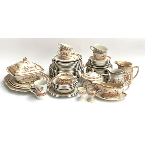 59 - A collection of Furnivals and Masons 'Quail' pattern dinnerware, approx. 72 pieces