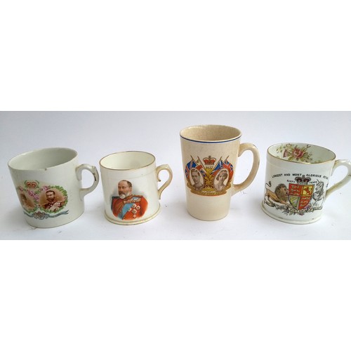 52 - A mixed lot of ceramics to include a quantity of commemorative mugs, including a Royal Doulton 1902 ... 