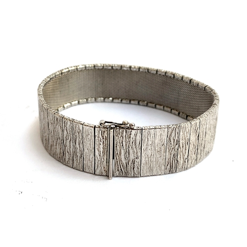 12 - A 925 silver bark effect bracelet, hallmarked Birmingham, approx. 38.6g