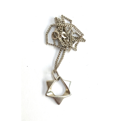 3 - A Georg Jensen 925 sterling silver Star of David pendant, designed by Henning Koppel, approx. 2cmW, ... 