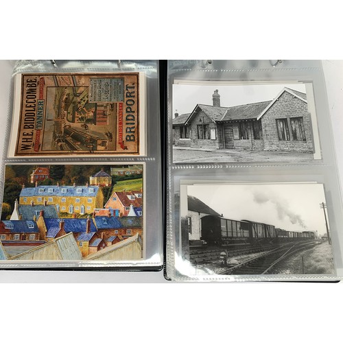 103A - Local interest, several postcard albums, containing Bridport related photographs and postcards, loca... 