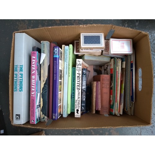 249A - A mixed box of books to include The Pythons Autobiography by The Pythons; The Beano and Dandy 70 yea... 