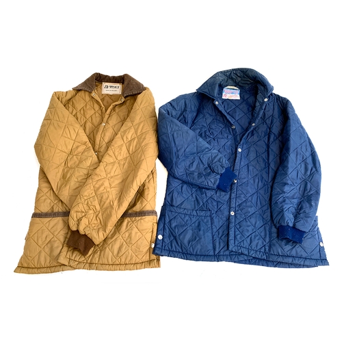 874 - Two vintage Huskey quilted jackets, one brown, one blue, size 36 and 38R