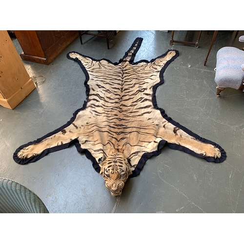 235 - Taxidermy interest, an entire Indian tiger skin rug by Van Ingen & Van Ingen Mysore,  (Panthera tigr... 