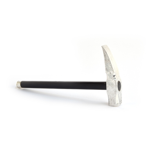 134 - A solid silver and ebony handled ice pick/hammer, 23cm long, gross weight 12.8oz