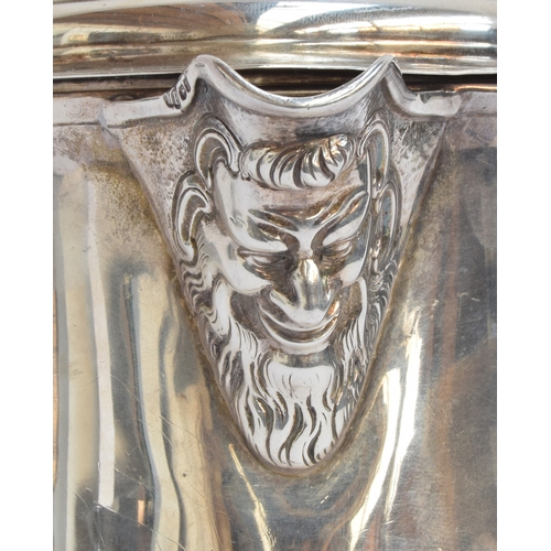 84 - A George III silver tankard originally by John Langlands I, Newcastle 1769, domed hinged cover and S... 