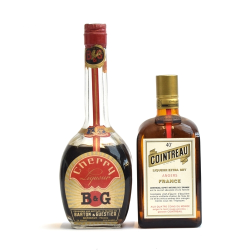 313 - Barton & Guestier Cherry Liqueur, US import; Cointreau Liqueur Bot.1970s (70cl/40%) 2 bottles